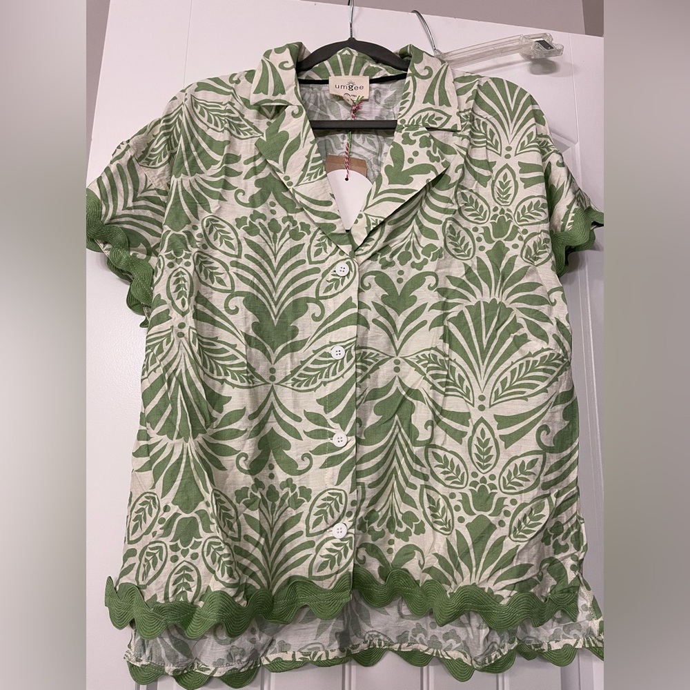 Umgee Green Patterned Women’s Summer set. NWT S